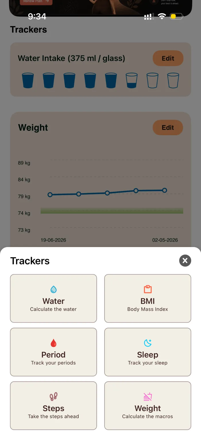 I'MWOW trackers screenshot