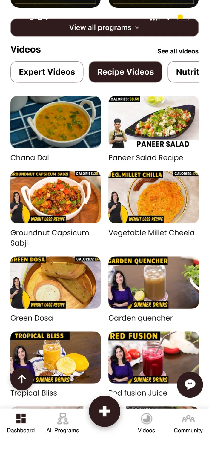 I'MWOW recipe videos screenshot